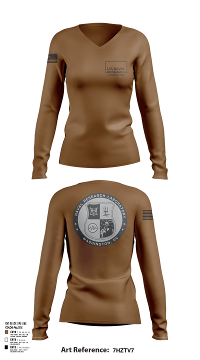 Naval Research Lab 68705363 Women's Long Sleeve V-neck Shirt - 107