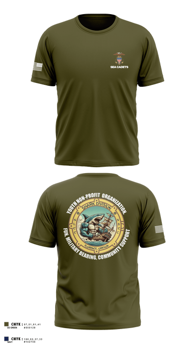 US Naval Sea Cadets Shark Division 57906218 Short Sleeve Performance Shirt - 3