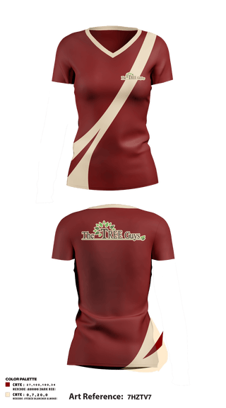 Womens Short Sleeve Vneck Shirt, The tree guys, , Teamtime, Team time, sublimation, custom sports apparel, team uniforms, spirit wear, spiritwear, sports uniforms, custom shirts, team store, custom team store, fundraiser sports, apparel fundraiser