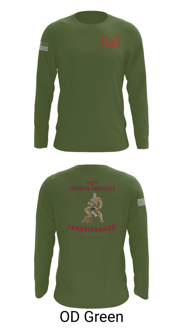 Long Sleeve Performance Shirt, 206th EN BN, , Teamtime, Team time, sublimation, custom sports apparel, team uniforms, spirit wear, spiritwear, sports uniforms, custom shirts, team store, custom team store, fundraiser sports, apparel fundraiser