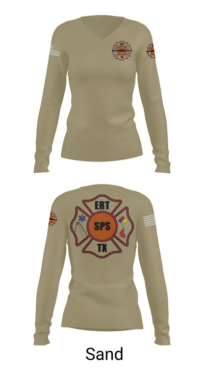 Plant X ERT 7276116 Women's Long Sleeve V-neck Shirt - 97