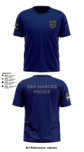 San Marcos Police Drone Unit 43960495 Short Sleeve Performance Shirt - 13