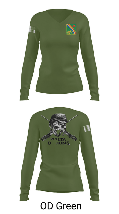 1st Battalion 69th Infantry Regiment 40459574 Women's Long Sleeve V-neck Shirt - 57