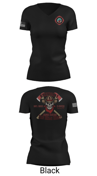 Womens Short Sleeve Vneck Shirt, PVFR, , Teamtime, Team time, sublimation, custom sports apparel, team uniforms, spirit wear, spiritwear, sports uniforms, custom shirts, team store, custom team store, fundraiser sports, apparel fundraiser