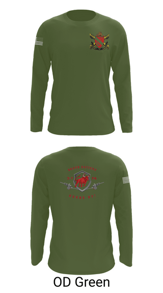 Long Sleeve Performance Shirt, Bravo Battery 3-7 FA, Army, Teamtime, Team time, sublimation, custom sports apparel, team uniforms, spirit wear, spiritwear, sports uniforms, custom shirts, team store, custom team store, fundraiser sports, apparel fundraiser