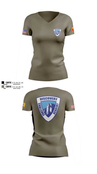 Discovery ChalleNGe Academy 60550316 Women's Short Sleeve V-neck Shirt - 2