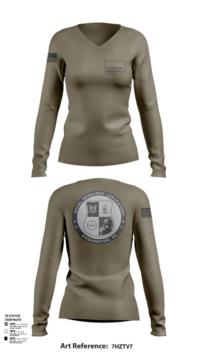 Naval Research Lab 68705363 Women's Long Sleeve V-neck Shirt - 109