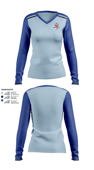 Womens Long Sleeve Vneck Shirt, Sunshine City Phoenix, Tennis, Teamtime, Team time, sublimation, custom sports apparel, team uniforms, spirit wear, spiritwear, sports uniforms, custom shirts, team store, custom team store, fundraiser sports, apparel fundraiser