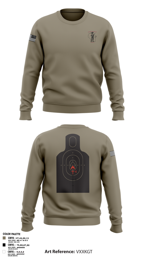 Crew Neck Sweatshirt, WIARNG Marksmanship, , Teamtime, Team time, sublimation, custom sports apparel, team uniforms, spirit wear, spiritwear, sports uniforms, custom shirts, team store, custom team store, fundraiser sports, apparel fundraiser