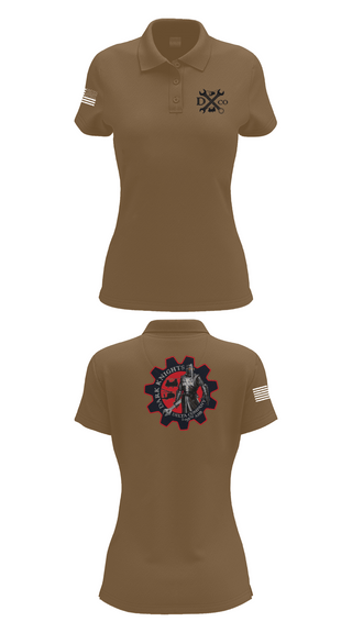 Womens Short Sleeve Performance Polo, D Co. 2-158th AHB, , Teamtime, Team time, sublimation, custom sports apparel, team uniforms, spirit wear, spiritwear, sports uniforms, custom shirts, team store, custom team store, fundraiser sports, apparel fundraiser