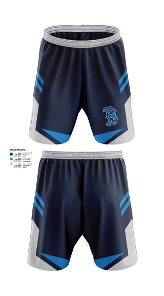 Athletic Shorts With Pockets, Beacon Bluedemons, Baseball, Teamtime, Team time, sublimation, custom sports apparel, team uniforms, spirit wear, spiritwear, sports uniforms, custom shirts, team store, custom team store, fundraiser sports, apparel fundraiser