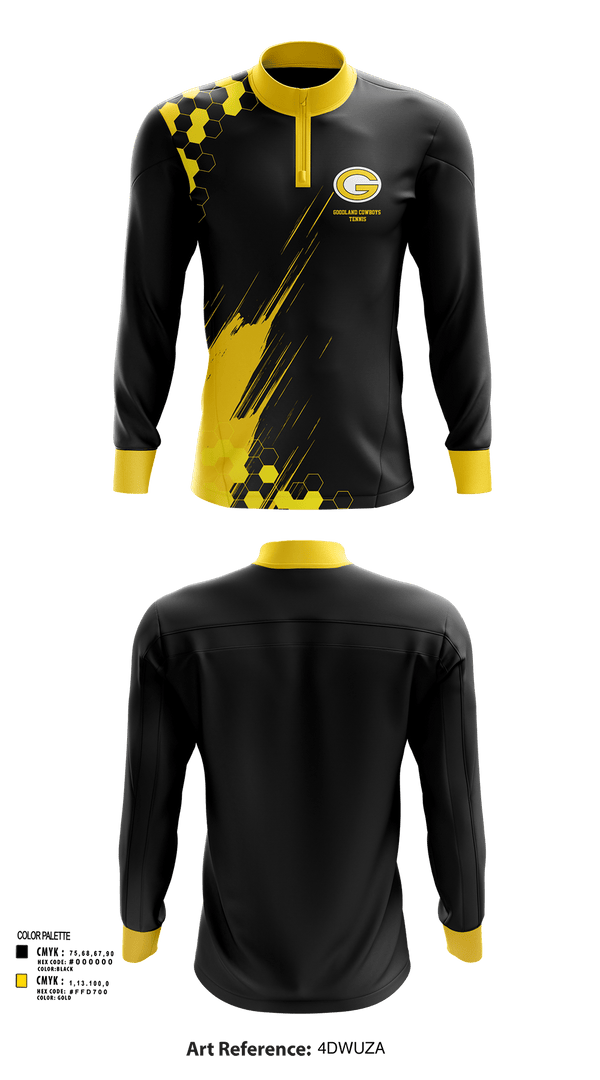 Quarter Zip Jacket, Goodland Cowboys Tennis, Tennis, Teamtime, Team time, sublimation, custom sports apparel, team uniforms, spirit wear, spiritwear, sports uniforms, custom shirts, team store, custom team store, fundraiser sports, apparel fundraiser