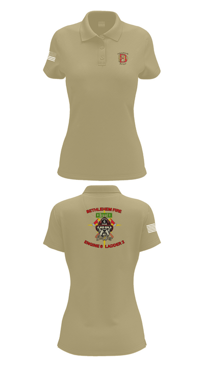 Bethlehem Fire Department E6/L2 76830300 Women's Short Sleeve Performance Polo  - 95