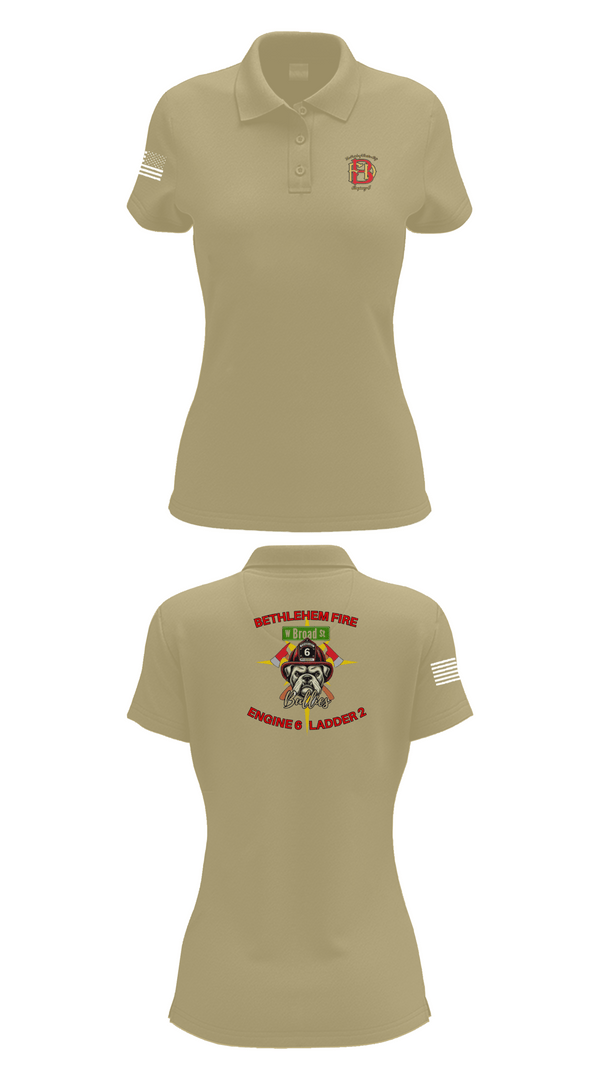 Womens Short Sleeve Performance Polo, Bethlehem Fire Department E6/L2, , Teamtime, Team time, sublimation, custom sports apparel, team uniforms, spirit wear, spiritwear, sports uniforms, custom shirts, team store, custom team store, fundraiser sports, apparel fundraiser