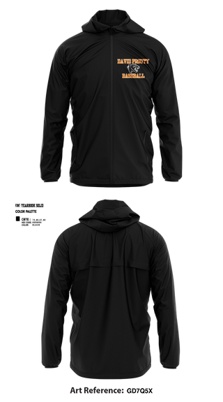 Windbreaker, David Prouty Panthers Baseball, Baseball, Teamtime, Team time, sublimation, custom sports apparel, team uniforms, spirit wear, spiritwear, sports uniforms, custom shirts, team store, custom team store, fundraiser sports, apparel fundraiser