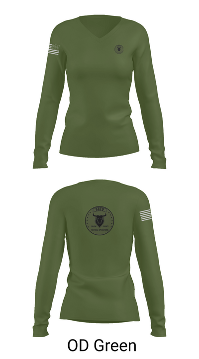 Salem County Tactical Operations 23113534 Women's Long Sleeve V-neck Shirt - 54