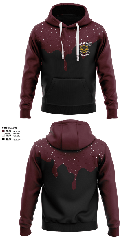 Hoodie, Granby Youth Lacrosse, Men's Lacrosse, Teamtime, Team time, sublimation, custom sports apparel, team uniforms, spirit wear, spiritwear, sports uniforms, custom shirts, team store, custom team store, fundraiser sports, apparel fundraiser