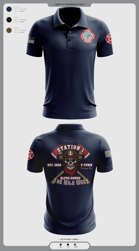 Short Sleeve Performance Polo, PVFR, Fire Department, Teamtime, Team time, sublimation, custom sports apparel, team uniforms, spirit wear, spiritwear, sports uniforms, custom shirts, team store, custom team store, fundraiser sports, apparel fundraiser