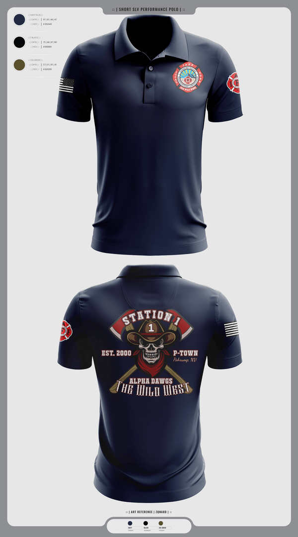 Short Sleeve Performance Polo, PVFR, Fire Department, Teamtime, Team time, sublimation, custom sports apparel, team uniforms, spirit wear, spiritwear, sports uniforms, custom shirts, team store, custom team store, fundraiser sports, apparel fundraiser