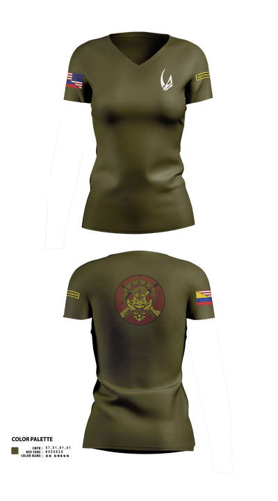 837 TRS Rhinos 90584880 Women's Short Sleeve V-neck Shirt - 9 (1)