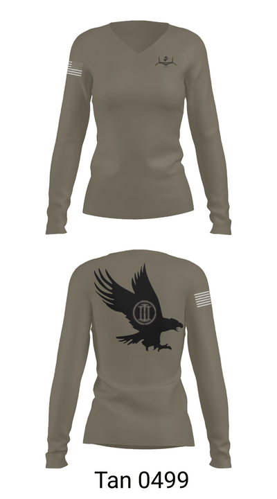 MVIM Level 3 52585841 Women's Long Sleeve V-neck Shirt - 77