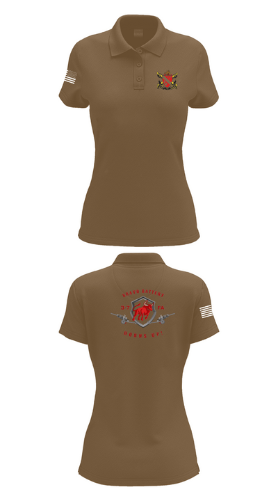 Bravo Battery 3-7 FA 34354529 Women's Short Sleeve Performance Polo  - 15