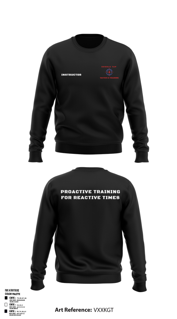 Crew Neck Sweatshirt, Double Tap Tactics, , Teamtime, Team time, sublimation, custom sports apparel, team uniforms, spirit wear, spiritwear, sports uniforms, custom shirts, team store, custom team store, fundraiser sports, apparel fundraiser