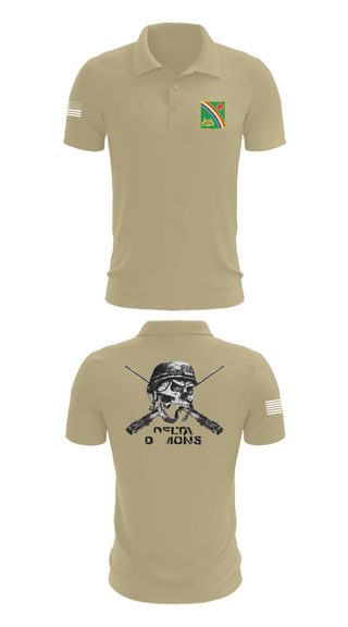 Short Sleeve Performance Polo, 1st Battalion 69th Infantry Regiment, Army, Teamtime, Team time, sublimation, custom sports apparel, team uniforms, spirit wear, spiritwear, sports uniforms, custom shirts, team store, custom team store, fundraiser sports, apparel fundraiser
