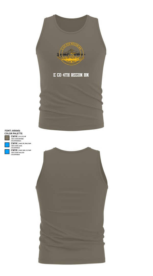 Tank Top, E Co 4th Recon BN, , Teamtime, Team time, sublimation, custom sports apparel, team uniforms, spirit wear, spiritwear, sports uniforms, custom shirts, team store, custom team store, fundraiser sports, apparel fundraiser