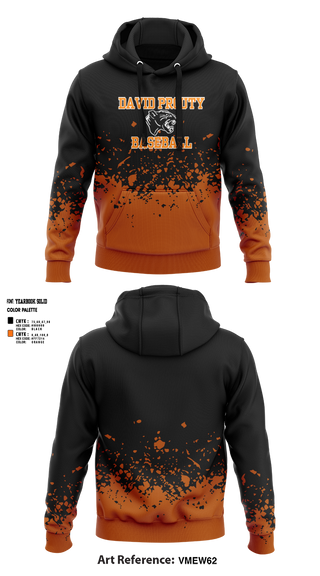 Hoodie, David Prouty Panthers Baseball, Baseball, Teamtime, Team time, sublimation, custom sports apparel, team uniforms, spirit wear, spiritwear, sports uniforms, custom shirts, team store, custom team store, fundraiser sports, apparel fundraiser