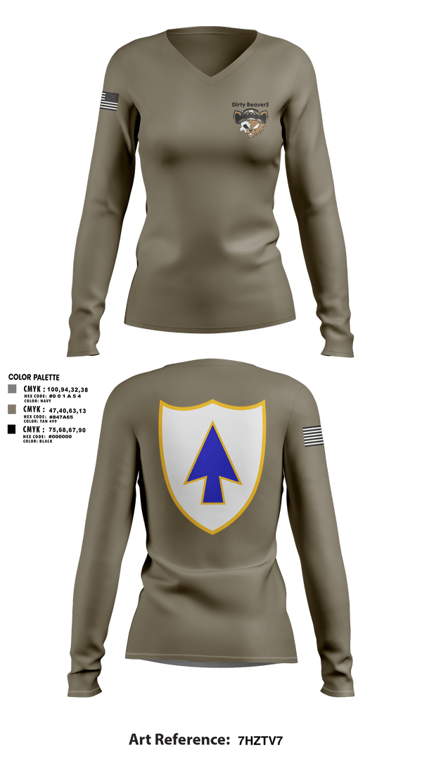 Womens Long Sleeve Vneck Shirt, Dirty Beaver$, , Teamtime, Team time, sublimation, custom sports apparel, team uniforms, spirit wear, spiritwear, sports uniforms, custom shirts, team store, custom team store, fundraiser sports, apparel fundraiser