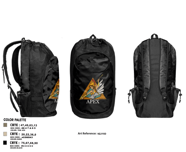Gear Bag, Apex, 502d IEW BN, Army, Teamtime, Team time, sublimation, custom sports apparel, team uniforms, spirit wear, spiritwear, sports uniforms, custom shirts, team store, custom team store, fundraiser sports, apparel fundraiser