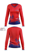 Spotsylvania High School Track & Field Women's Long Sleeve V-neck Shirt - 1