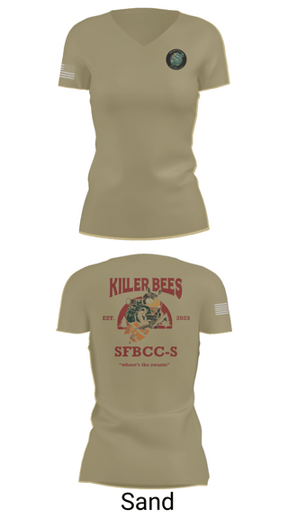 Womens Short Sleeve Vneck Shirt, 1SFG(A), 3rd BN, BSC, , Teamtime, Team time, sublimation, custom sports apparel, team uniforms, spirit wear, spiritwear, sports uniforms, custom shirts, team store, custom team store, fundraiser sports, apparel fundraiser