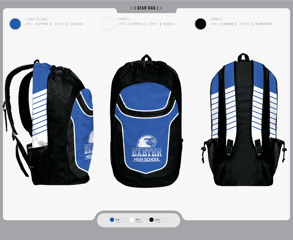 Gear Bag, Exeter Township Senior High School Field Hockey, Field Hockey, Teamtime, Team time, sublimation, custom sports apparel, team uniforms, spirit wear, spiritwear, sports uniforms, custom shirts, team store, custom team store, fundraiser sports, apparel fundraiser