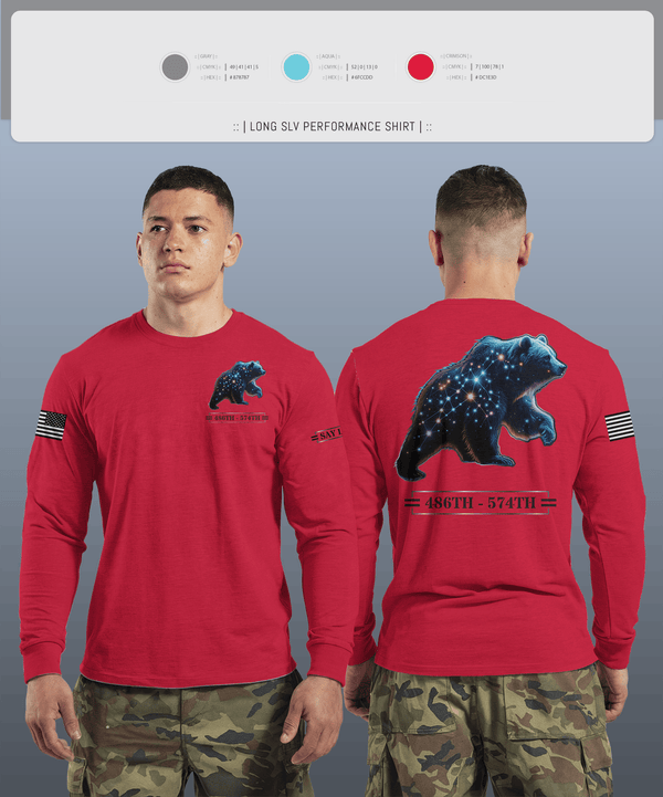 Long Sleeve Performance Shirt, 486th/574th, , Teamtime, Team time, sublimation, custom sports apparel, team uniforms, spirit wear, spiritwear, sports uniforms, custom shirts, team store, custom team store, fundraiser sports, apparel fundraiser