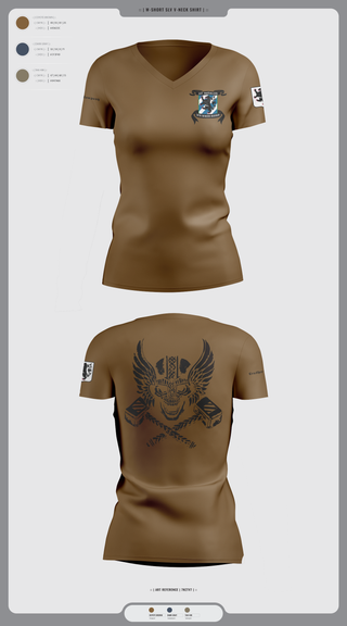 Womens Short Sleeve Vneck Shirt, 1-28 Infantry battalion, , Teamtime, Team time, sublimation, custom sports apparel, team uniforms, spirit wear, spiritwear, sports uniforms, custom shirts, team store, custom team store, fundraiser sports, apparel fundraiser