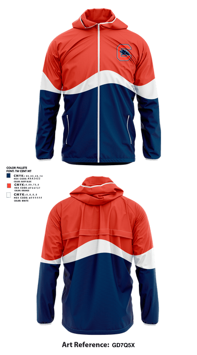 Chapman High School Track and Field 15765021 Windbreaker - 2