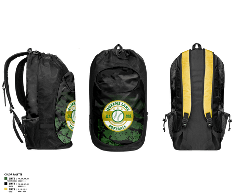 Gear Bag, Queens Lake Panthers, Softball, Teamtime, Team time, sublimation, custom sports apparel, team uniforms, spirit wear, spiritwear, sports uniforms, custom shirts, team store, custom team store, fundraiser sports, apparel fundraiser