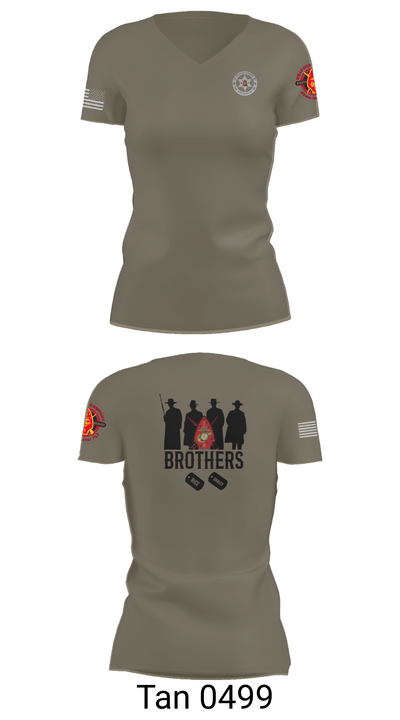 Wpns 1/8 Mortars 40720351 Women's Short Sleeve V-neck Shirt - 68