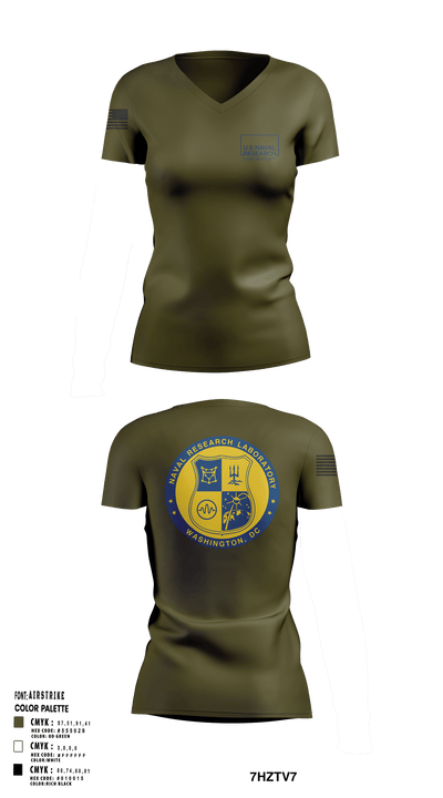 Naval Research Lab 68705363 Women's Short Sleeve V-neck Shirt - 104