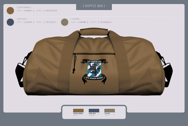 Duffle Bag, 1-28 Infantry battalion, , Teamtime, Team time, sublimation, custom sports apparel, team uniforms, spirit wear, spiritwear, sports uniforms, custom shirts, team store, custom team store, fundraiser sports, apparel fundraiser