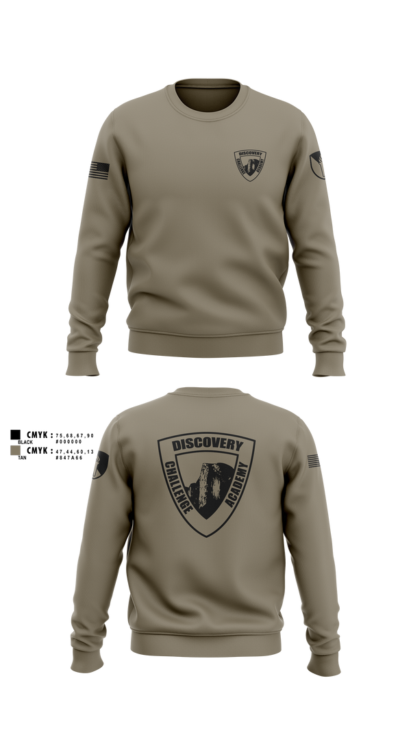 Crew Neck Sweatshirt, Discovery ChalleNGe Academy, , Teamtime, Team time, sublimation, custom sports apparel, team uniforms, spirit wear, spiritwear, sports uniforms, custom shirts, team store, custom team store, fundraiser sports, apparel fundraiser