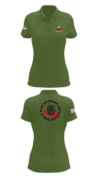 Womens Short Sleeve Performance Polo, 261st BSC CAVEMAN PLT, , Teamtime, Team time, sublimation, custom sports apparel, team uniforms, spirit wear, spiritwear, sports uniforms, custom shirts, team store, custom team store, fundraiser sports, apparel fundraiser
