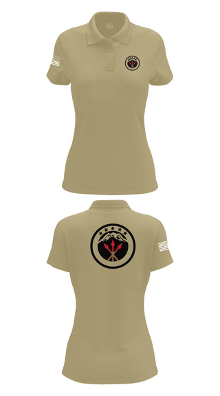 Womens Short Sleeve Performance Polo, 593rd esc, , Teamtime, Team time, sublimation, custom sports apparel, team uniforms, spirit wear, spiritwear, sports uniforms, custom shirts, team store, custom team store, fundraiser sports, apparel fundraiser