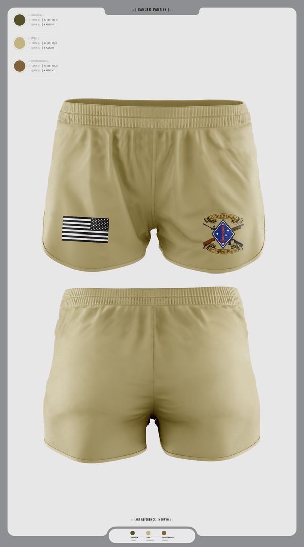 Ranger Panties, 1LAR, Marines, Teamtime, Team time, sublimation, custom sports apparel, team uniforms, spirit wear, spiritwear, sports uniforms, custom shirts, team store, custom team store, fundraiser sports, apparel fundraiser