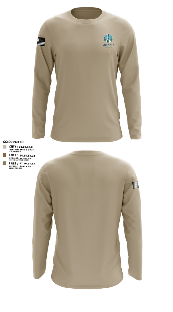 Long Sleeve Performance Shirt, Grizzly bay area, , Teamtime, Team time, sublimation, custom sports apparel, team uniforms, spirit wear, spiritwear, sports uniforms, custom shirts, team store, custom team store, fundraiser sports, apparel fundraiser