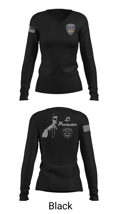 California Highway Patrol 18919595 Women's Long Sleeve V-neck Shirt - 35