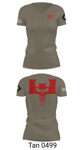 Womens Short Sleeve Vneck Shirt, A co 578th BEB, , Teamtime, Team time, sublimation, custom sports apparel, team uniforms, spirit wear, spiritwear, sports uniforms, custom shirts, team store, custom team store, fundraiser sports, apparel fundraiser