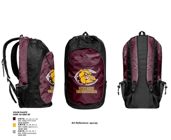 Gear Bag, West Allis Junior Bulldogs, , Teamtime, Team time, sublimation, custom sports apparel, team uniforms, spirit wear, spiritwear, sports uniforms, custom shirts, team store, custom team store, fundraiser sports, apparel fundraiser
